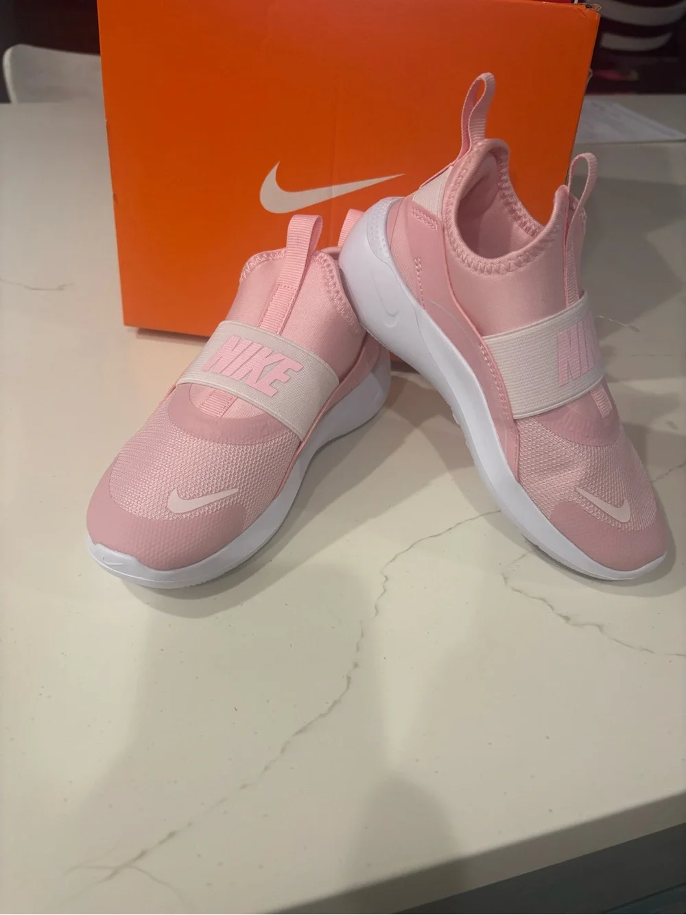 Nike Kids Pink Slip-On Sneakers with White Soles